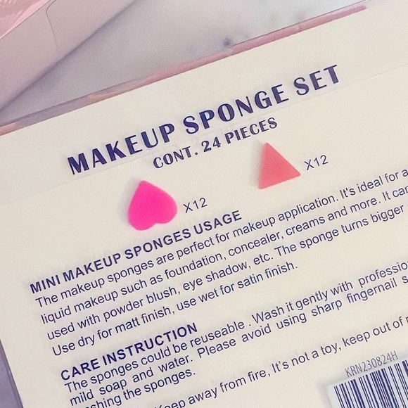 24 Pc Make Up Sponge Set for Wet or Dry Use - Picture 2 of 3